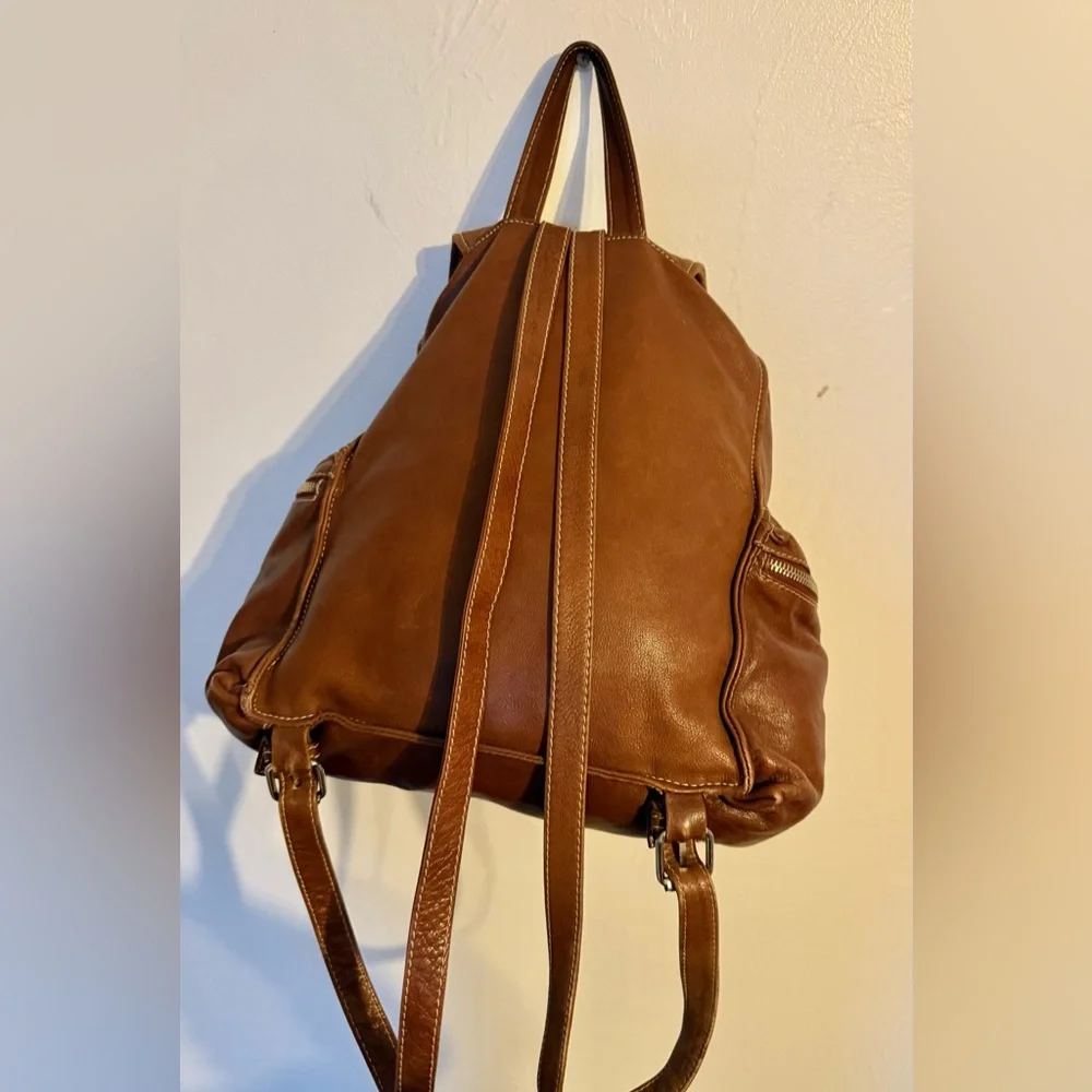 Sundance Tinley Brown Leather Backpack - Picture 2 of 6